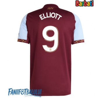 Aston Villa Harvey Elliott #9 Tricou Fotbal Replică 2025-26 Barbati Acasa